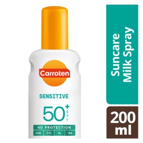 Carroten Sensitive Αντηλιακό Γαλάκτωμα Spray Spf50+ 200ml Carroten Sensitive Αντηλιακό Γαλάκτωμα Spray Spf50+ 200ml
