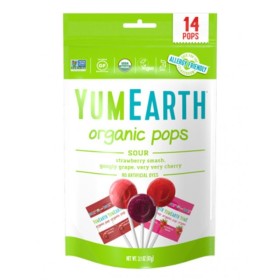 Yumearth Βιολογικά Γλειφιτζούρια Φρούτων Κεράσι & Ξινό Μήλο & Σταφύλι 14 Τεμάχια