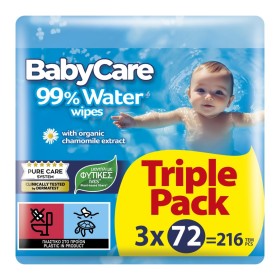 BabyCare 99% Water Wipes Μωρομάντηλα 3x72 Τεμάχια BabyCare 99% Water Wipes Μωρομάντηλα 3x72 Τεμάχια