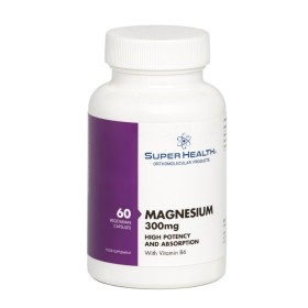 Super Health Magnesium 300mg With B6 Συμπλήρωμα Διατροφής με Μαγνήσιο & Βιταμίνη Β6 60 Κάψουλες