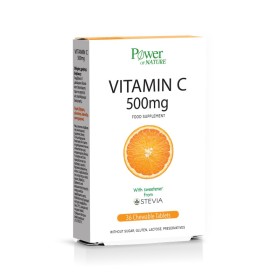 POWER HEALTH Vitamin C 500mg Stevia Συμπλήρωμα Διατροφής 36 Μασώμενα Δισκία
