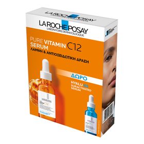 La Roche-Posay Promo Pure Vitamin C12 Serum Aντιοξειδωτικός Αντιρυτιδικός Ορός με Βιταμίνη C 30ml & Δώρο Hyalu B5 Suractivated Serum 10ml La Roche-Posay Promo Pure Vitamin C12 Serum Aντιοξειδωτικός Αντιρυτιδικός Ορός με Βιταμίνη C 30ml & Δώρο Hyalu B5 Suractivated Serum 10ml