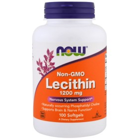 Now Lecithin 1200mg Συμπλήρωμα με Λεκιθίνη για Έλεγχο του Βάρους και Πρόληψη της Χοληστερίνης 100 Μαλακές Κάψουλες