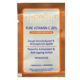 HYDROVIT Pure Vitamin C 20% Collagen Booster Αντιγηραντικός Ορός Προσώπου με Βιταμίνη C 7 Μονοδόσεις