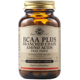 SOLGAR Bcaa Plus Branched Chain Amino Acids 50 Φυτικές Κάψουλες