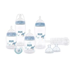 Nuk Promo First Choice Σετ Πλαστικά Μπιμπερό κατά των Κολικών με Θηλή Σιλικόνης για 0-6m Whale 8 Τεμάχια