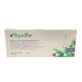 RAPIDFOR Sars Flu & Covid-19 Antigen Duo Rapid Test Nasal Covid & Influenza Detection Test (A & B) 1 Piece