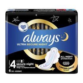 Always Ultra Secure Night Instant Dry Σερβιέτες Μέγεθος 4 6 Τεμάχια