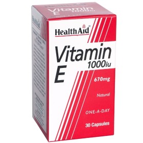 HEALTH AID Vitamin E 1000iu Vitamin E Supplement for Skin Health 30 Capsules