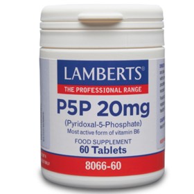 LAMBERTS P5P 20mg Supplement with Vitamin B6 60 Tablets