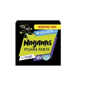 PAMPERS Ninjamas  Monthly Pack Pyjama Pants Πάνες Βρακάκι για Αγόρια 4-7 Ετών (17-30kg) 60τμχ [MONTHLY BOX]
