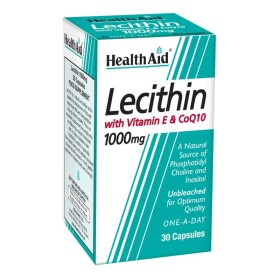 HEALTH AID Lecithin 1000mg - Co Q10 and Vitamin E με Λεκιθίνη για Λιπόλυση 30 κάψουλες