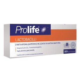 PROLIFE Lactobacilli Συμπλήρωμα Διατροφής με Προβιοτικά & Πρεβιοτικά & Βιταμίνες Β 7x8ml