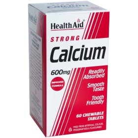HEALTH AID Strong Calcium 600mg Συμπλήρωμα Διατροφής με Ασβέστιο και Βιταμίνη D 60 Ταμπλέτες