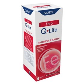 Quest Fero Q Life Συμπλήρωμα με Υγρό Σίδηρο με Γεύση Πορτοκάλι & Μέλι για Ενέργεια & Τόνωση 200ml