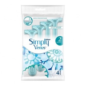 Gillette Venus Simply 2 Ξυραφάκια Σώματος μιας Χρήσης με 2 Λεπίδες & Λιπαντική Ταινία Blue 4 Τεμάχια Gillette Venus Simply 2 Ξυραφάκια Σώματος μιας Χρήσης με 2 Λεπίδες & Λιπαντική Ταινία Blue 4 Τεμάχια
