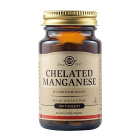 Solgar Chelated Manganese 8mg 100 Ταμπλέτες Solgar Chelated Manganese 8mg 100 Ταμπλέτες