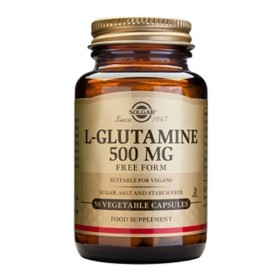 SOLGAR L-Glutamine 500mg 50 Vegetable Capsules