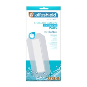 Alfashield Alfa-Pads Sterile Self-Adhesive Waterproof Αποστειρωμένα Αυτοκόλλητα Επιθέματα 9x20cm 5 Τεμάχια