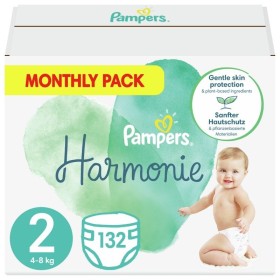 PAMPERS Harmonie Πάνες Μέγεθος 2 (4-8kg) 132 Τεμάχια [Monthly Pack]