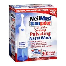 NEILMED Sinugator Cordless Pulsating Nasal Wash 1 Piece & 30 Sachets