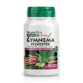 NATURES PLUS Herbal Actives Gymnema Sylvestre 300mg Συμπλήρωμα Ελέγχου του Σακχάρου 60 Φυτικές Κάψουλες