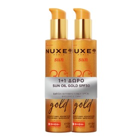 Nuxe Promo Sun Oil Gold Spf30 Ιριδίζον Αντηλιακό Λάδι για Πρόσωπο & Σώμα 2x150ml Nuxe Promo Sun Oil Gold Spf30 Ιριδίζον Αντηλιακό Λάδι για Πρόσωπο & Σώμα 2x150ml