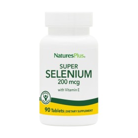 NATURES PLUS Super Selenium Complex Συμπλήρωμα με Σελήνιο & Βιταμίνη Ε 90 Ταμπλέτες