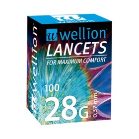 WELLION Lancets 28G Σκαρφιστήρες για Ήπια Δειγματοληψία Αίματος 100 Τεμάχια