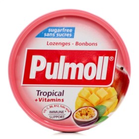 Pulmoll Tropical Καραμέλες για Δροσερή Αναπνοή & Ενίσχυση Ανοσοποιητικού με Γεύση Τροπικά Φρούτα 45g