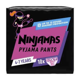 PAMPERS Ninjamas Pyjama Pants Πάνες Βρακάκι για Κορίτσια 4-7 Ετών (17-30kg) 10τμχ