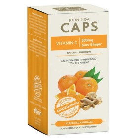JOHN NOA Caps Vitamin C 500mg plus Ginger 10mg 30 Natural Capsules