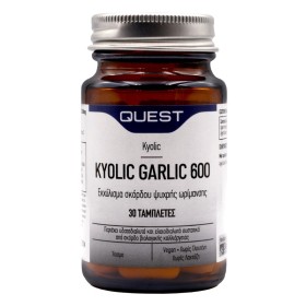 QUEST Kyolic Garlic 600mg Συμπλήρωμα με Εκχύλισμα Σκόρδου για την Ενίσχυση της Καρδιαγγειακής Λειτουργίας 30 Ταμπλέτες