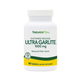NATURES PLUS Ultra Garlite 1000mg για την Ενίσχυση του Καρδιαγγειακού Συστήματος με Σκόρδο 90 Ταμπλέτες