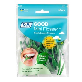 TEPE Good Mini Flosser Οδοντικό Νήμα μιας Χρήσης Πράσινο Χρώμα 36 Τεμάχια