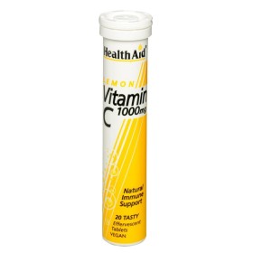 HEALTH AID Vitamin C 1000mg Lemon με Βιταμίνη C με Γεύση Λεμόνι 20 Αναβράζοντα Δισκία