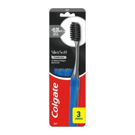 Colgate Slim Soft Charcoal Anti-Bacterial Οδοντόβουρτσες 3 Τεμάχια Colgate Slim Soft Charcoal Anti-Bacterial Οδοντόβουρτσες 3 Τεμάχια