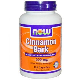 NOW Cinnamon Bark 600mg Cinnamon Supplement for Immune & Gastrointestinal Support 120 Capsules
