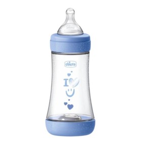 Chicco Perfect 5 Πλαστικό Μπιμπερό με Θηλή Σιλικόνης Σιέλ για 2m+ 240ml Chicco Perfect 5 Πλαστικό Μπιμπερό με Θηλή Σιλικόνης Σιέλ για 2m+ 240ml