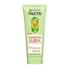 Garnier Fructis Keratin Sleek No2 Conditioner Μαλακτική Κρέμα Μαλλιών με Κερατίνη για Ατίθασα & Ξηρά Μαλλιά 200ml
