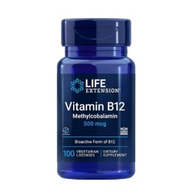 LIFE EXTENSION Vitamin B12 Methylcobalamin 500 mcg 100 Φυτικές Παστίλιες
