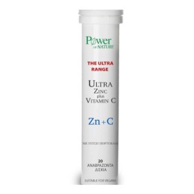 POWER HEALTH Ultra Range Ultra Zinc Plus Vitamin C 20 Αναβράζοντα Δισκία
