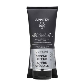 Apivita Promo Black Detox Duo Μαύρο Gel Καθαρισμού Προσώπου & Ματιών 2χ150ml