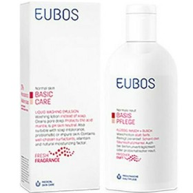 EUBOS Liquid Washing Emulsion Red Body & Face Cleansing Fluid with Mild Fragrance 200ml