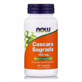 NOW Cascara Sagrada 450mg Συμπλήρωμα για τη Δυσκοιλιότητα 100 Κάψουλες