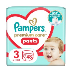 Pampers Premium Care Pants Μέγεθος 3 (6-11kg) Πάνες Βρακάκι 48 Τεμάχια