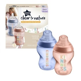 Tommee Tippee Μπιμπερό Closer To Nature Μικρής Ροής 0m+ 2x260ml