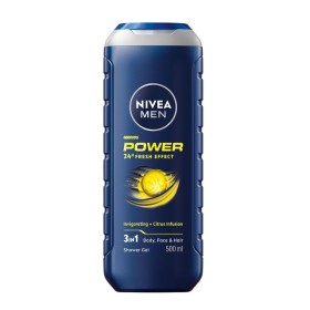 Nivea Men Power 24h Fresh Effect 3in1 Shower Gel Ανδρικό Αφρόλουτρο για Πρόσωπο & Σώμα & Μαλλιά 500ml Nivea Men Power 24h Fresh Effect 3in1 Shower Gel Ανδρικό Αφρόλουτρο για Πρόσωπο & Σώμα & Μαλλιά 500ml