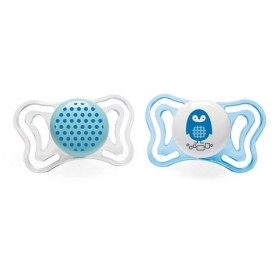 Chicco Physio Forma Light Πιπίλα Σιλικόνης Σιέλ Owl 2-6m 2 Τεμάχια