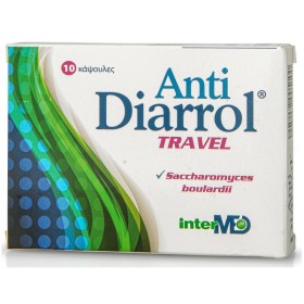 INTERMED Anti Diarol Travel Dietary Supplement for the Treatment of Traveler's Diarrhea 10 Capsules